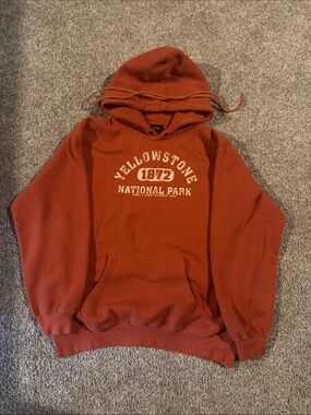 Yellowstone 1872 National Park Orange Hoodie - Prairie Mountain